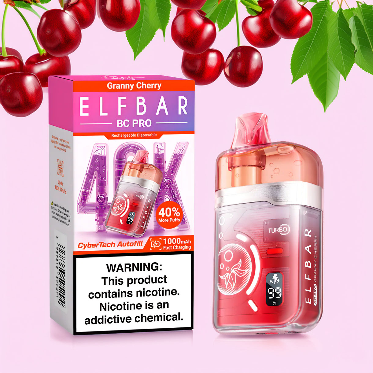 Elf Bar BC 40000 Pro: Zamatos Cseresznye 5% | 40000 Slukk Elf Bar BC 40000 Pro: Zamatos Cseresznye 5% | 40000 Slukk